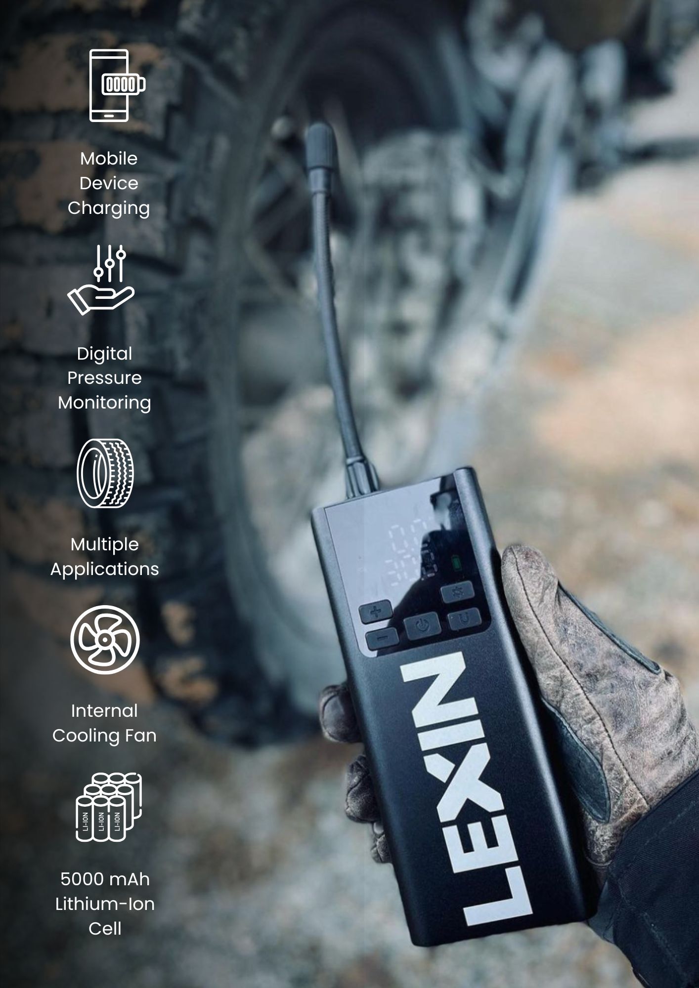  一分钟赛车极速彩查询 Lexin P5 Portable Tire Pump